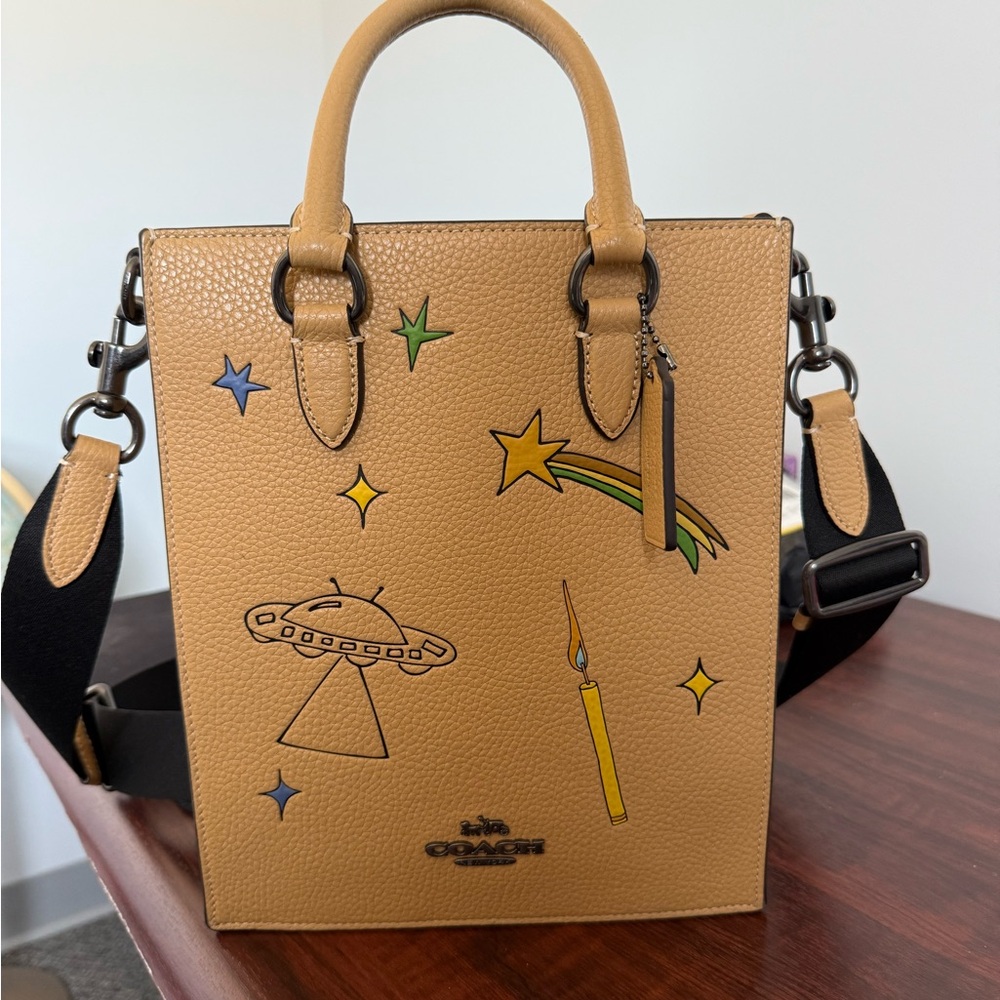 CoachX observed by us 
Length: 8”
Height: 9.75”
Width: 3”
Handle Drop: 3”